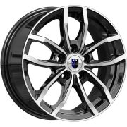 R15/5*100 ЕТ45 d67,1 J6,5 диск K&K Фрост (КС1048-07) алмаз чёрный [80352]